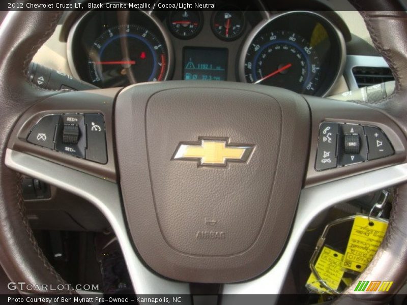 Black Granite Metallic / Cocoa/Light Neutral 2012 Chevrolet Cruze LT