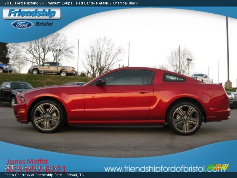 Red Candy Metallic / Charcoal Black 2013 Ford Mustang V6 Premium Coupe