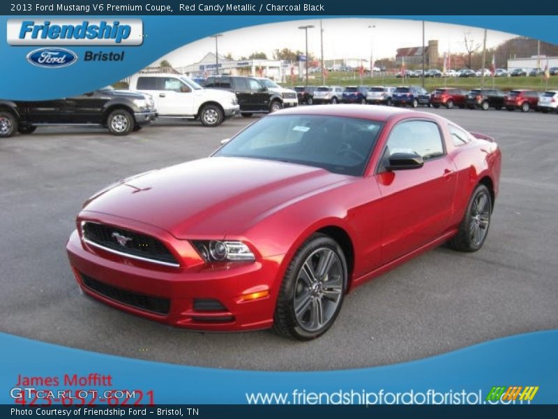 Red Candy Metallic / Charcoal Black 2013 Ford Mustang V6 Premium Coupe
