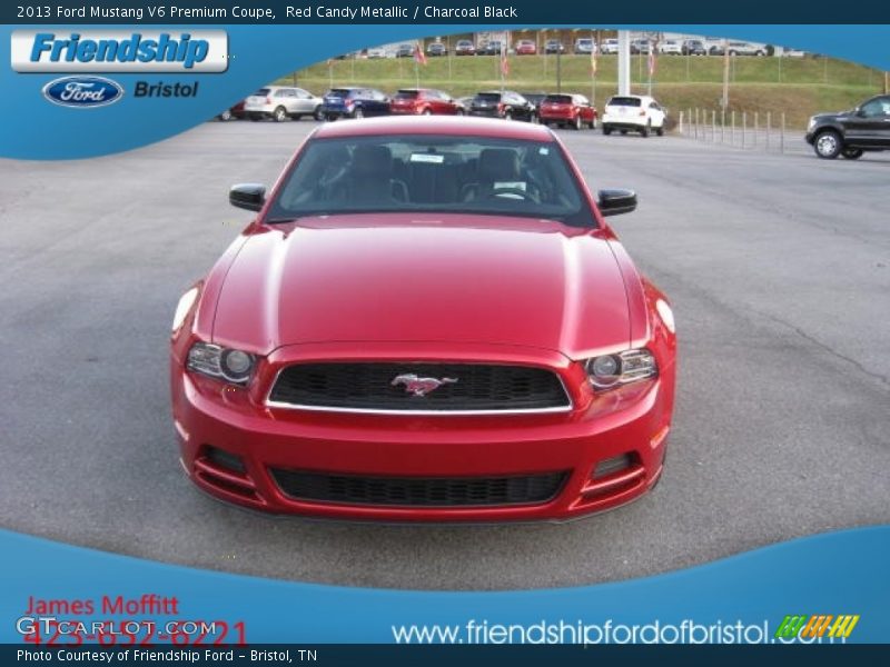 Red Candy Metallic / Charcoal Black 2013 Ford Mustang V6 Premium Coupe