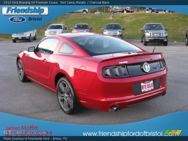 Red Candy Metallic / Charcoal Black 2013 Ford Mustang V6 Premium Coupe