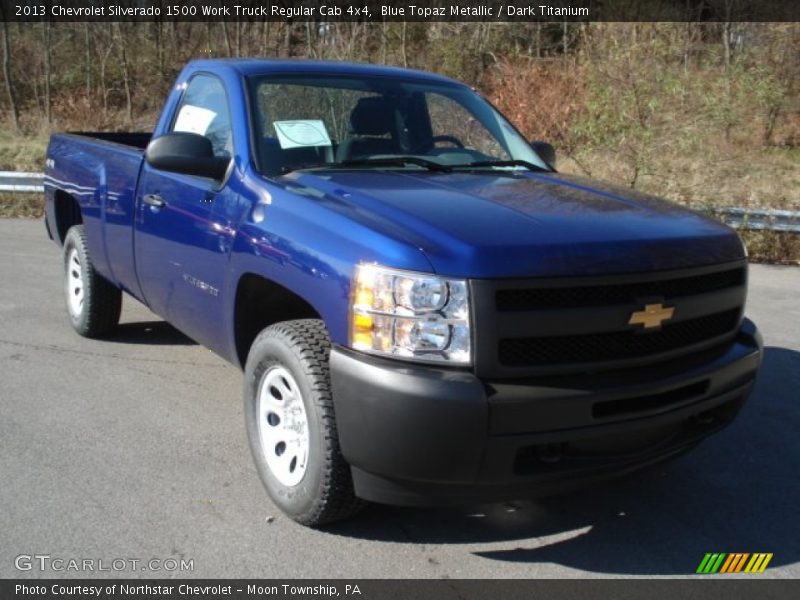 Blue Topaz Metallic / Dark Titanium 2013 Chevrolet Silverado 1500 Work Truck Regular Cab 4x4