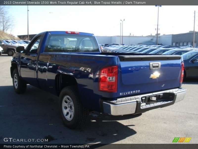 Blue Topaz Metallic / Dark Titanium 2013 Chevrolet Silverado 1500 Work Truck Regular Cab 4x4