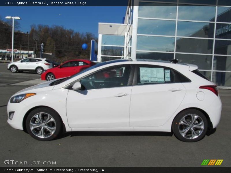 Monaco White / Beige 2013 Hyundai Elantra GT