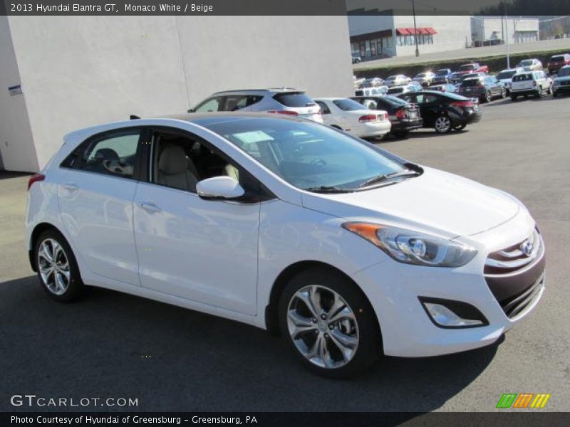 Monaco White / Beige 2013 Hyundai Elantra GT