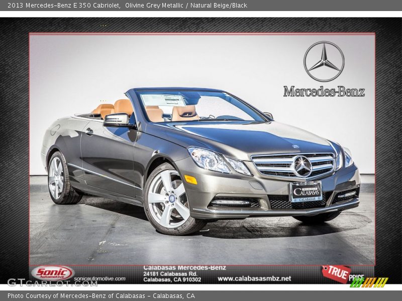 Olivine Grey Metallic / Natural Beige/Black 2013 Mercedes-Benz E 350 Cabriolet