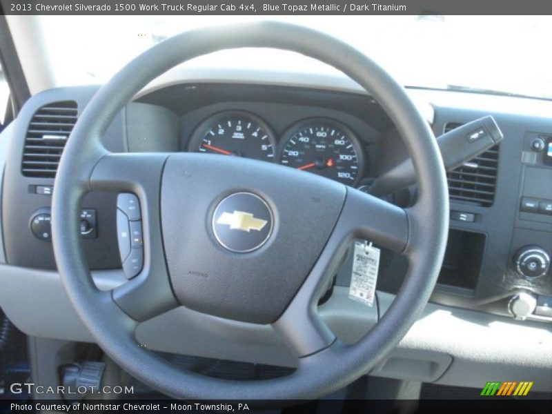 Blue Topaz Metallic / Dark Titanium 2013 Chevrolet Silverado 1500 Work Truck Regular Cab 4x4