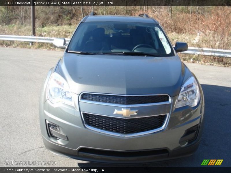 Steel Green Metallic / Jet Black 2013 Chevrolet Equinox LT AWD