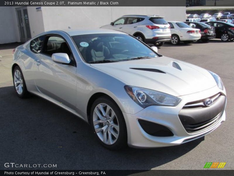 Platinum Metallic / Black Cloth 2013 Hyundai Genesis Coupe 2.0T