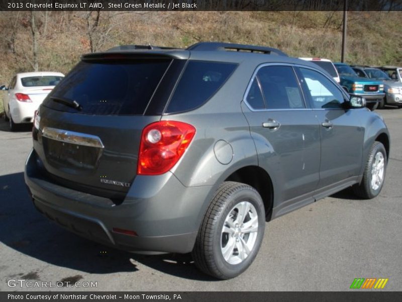 Steel Green Metallic / Jet Black 2013 Chevrolet Equinox LT AWD