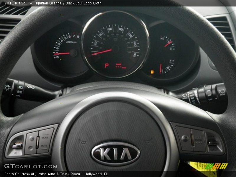 Ignition Orange / Black Soul Logo Cloth 2011 Kia Soul +