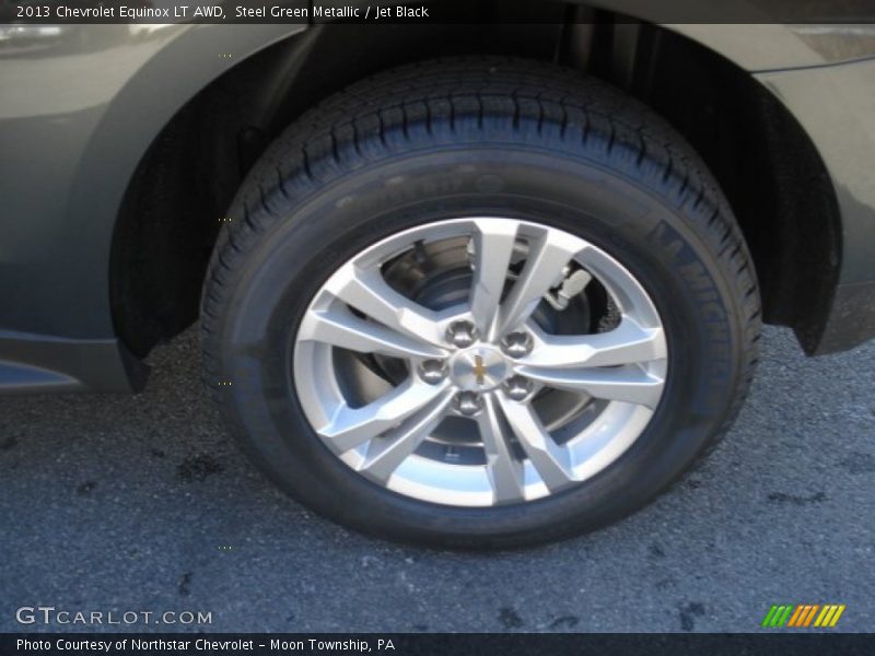Steel Green Metallic / Jet Black 2013 Chevrolet Equinox LT AWD