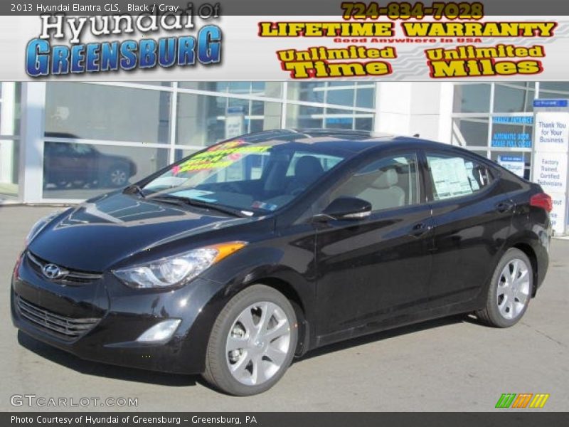 Black / Gray 2013 Hyundai Elantra GLS
