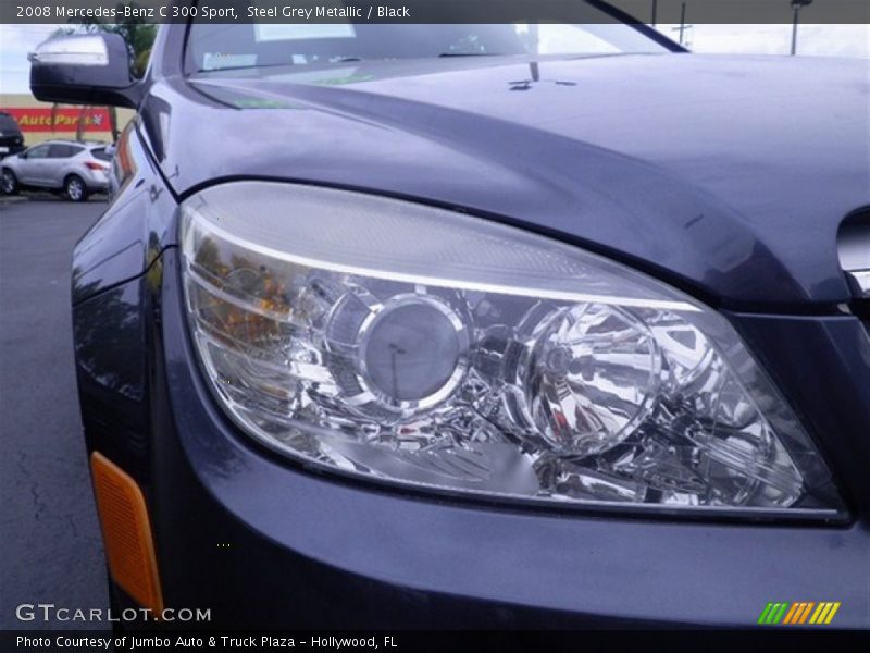 Steel Grey Metallic / Black 2008 Mercedes-Benz C 300 Sport