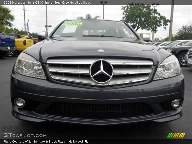 Steel Grey Metallic / Black 2008 Mercedes-Benz C 300 Sport