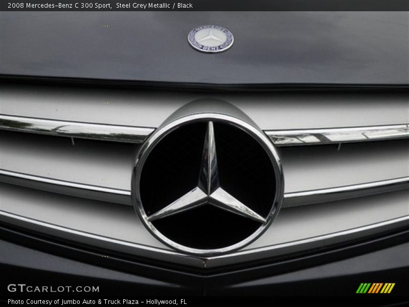 Steel Grey Metallic / Black 2008 Mercedes-Benz C 300 Sport