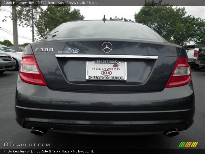 Steel Grey Metallic / Black 2008 Mercedes-Benz C 300 Sport