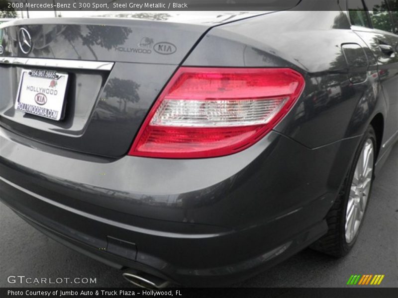 Steel Grey Metallic / Black 2008 Mercedes-Benz C 300 Sport