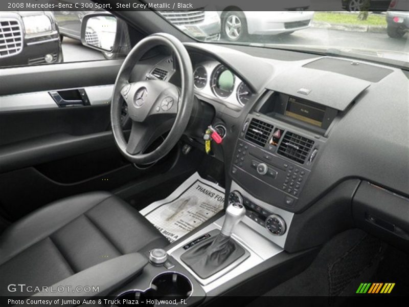 Steel Grey Metallic / Black 2008 Mercedes-Benz C 300 Sport
