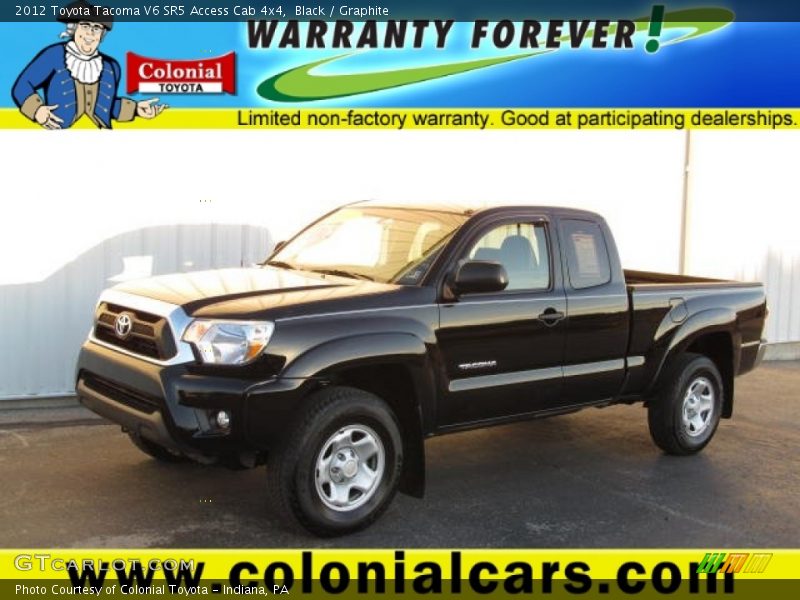 Black / Graphite 2012 Toyota Tacoma V6 SR5 Access Cab 4x4