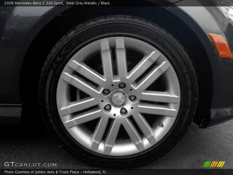 Steel Grey Metallic / Black 2008 Mercedes-Benz C 300 Sport