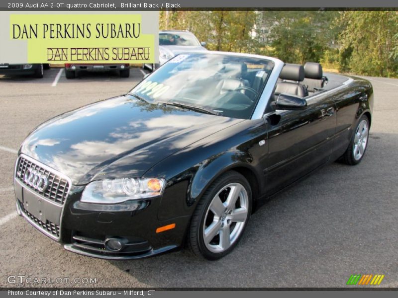 Brilliant Black / Black 2009 Audi A4 2.0T quattro Cabriolet