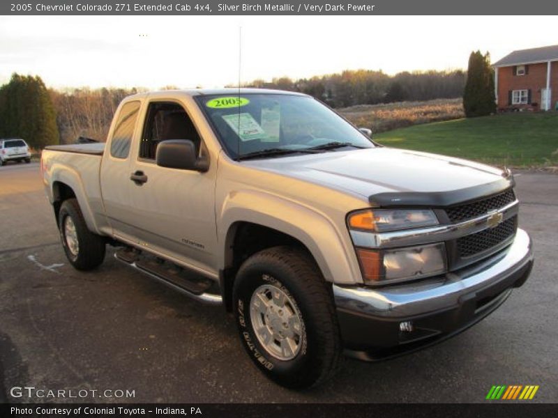 Silver Birch Metallic / Very Dark Pewter 2005 Chevrolet Colorado Z71 Extended Cab 4x4