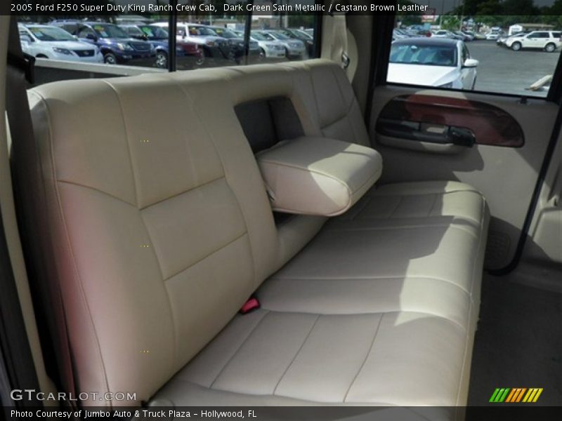 Dark Green Satin Metallic / Castano Brown Leather 2005 Ford F250 Super Duty King Ranch Crew Cab