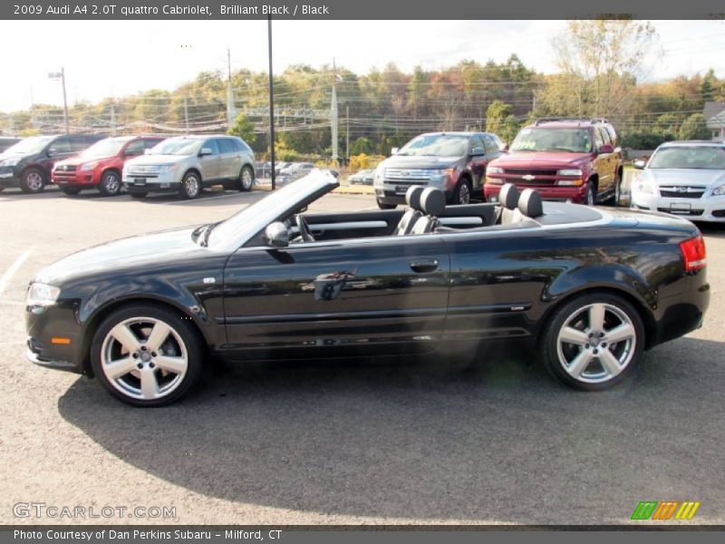 Brilliant Black / Black 2009 Audi A4 2.0T quattro Cabriolet