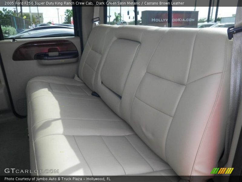 Dark Green Satin Metallic / Castano Brown Leather 2005 Ford F250 Super Duty King Ranch Crew Cab