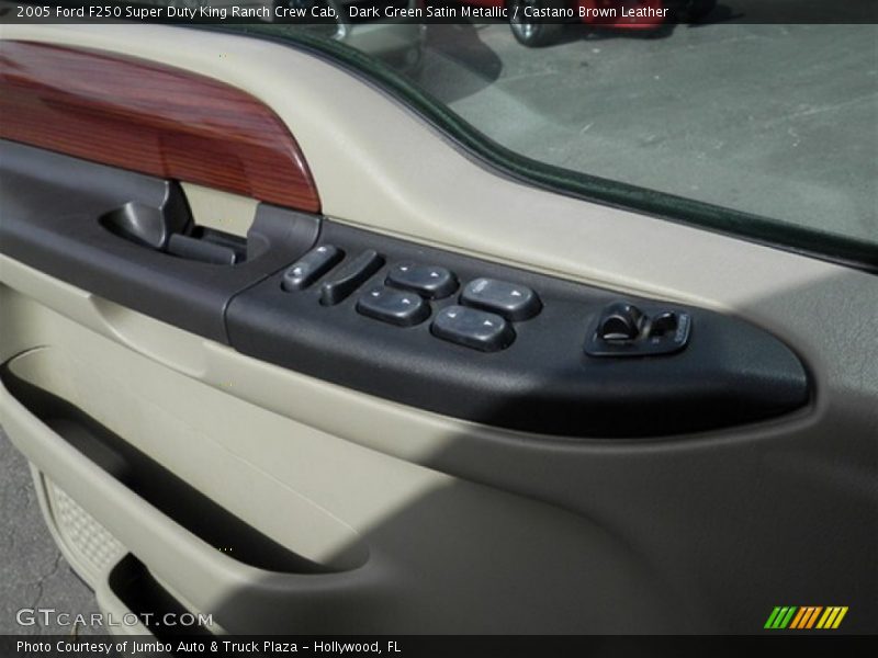 Dark Green Satin Metallic / Castano Brown Leather 2005 Ford F250 Super Duty King Ranch Crew Cab