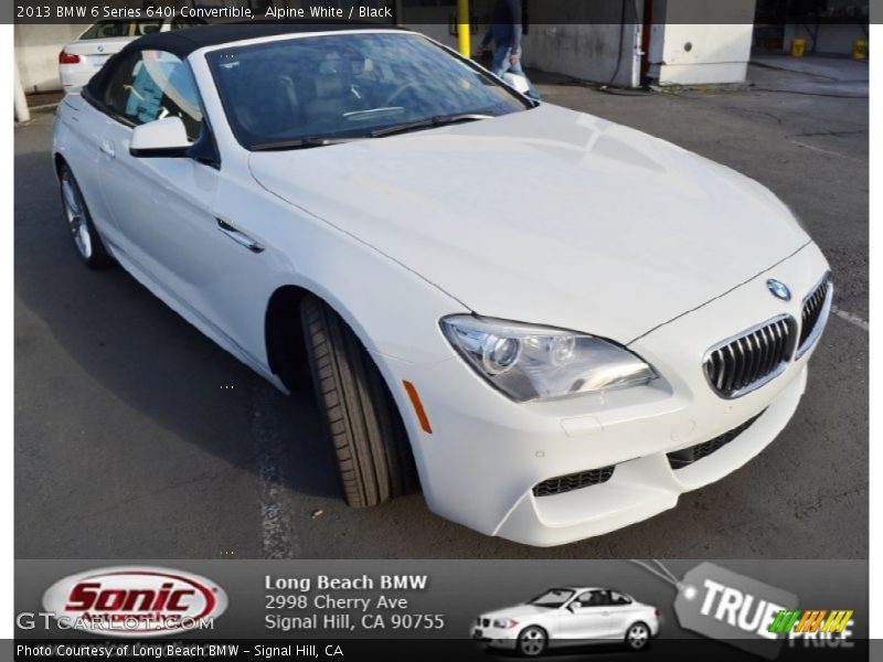 Alpine White / Black 2013 BMW 6 Series 640i Convertible