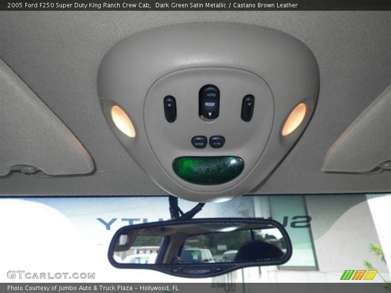 Dark Green Satin Metallic / Castano Brown Leather 2005 Ford F250 Super Duty King Ranch Crew Cab