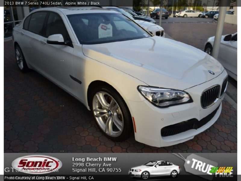 Alpine White / Black 2013 BMW 7 Series 740Li Sedan