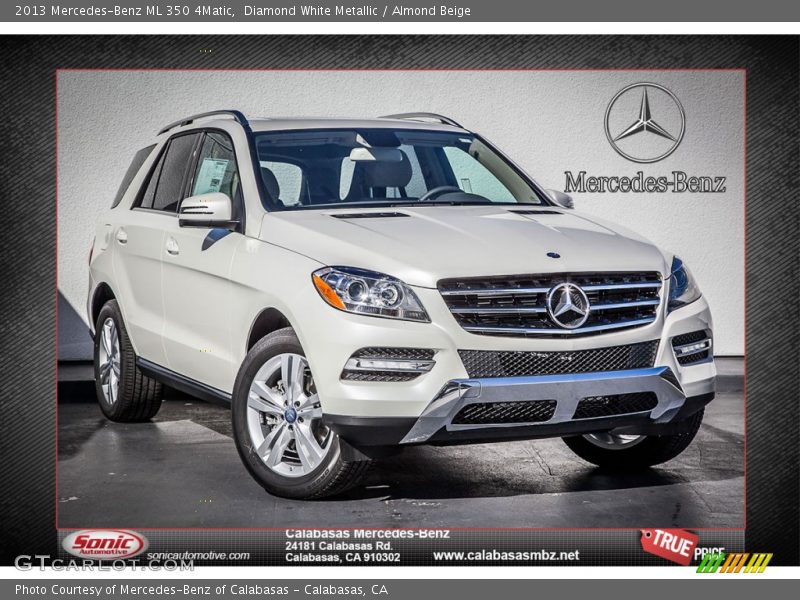 Diamond White Metallic / Almond Beige 2013 Mercedes-Benz ML 350 4Matic