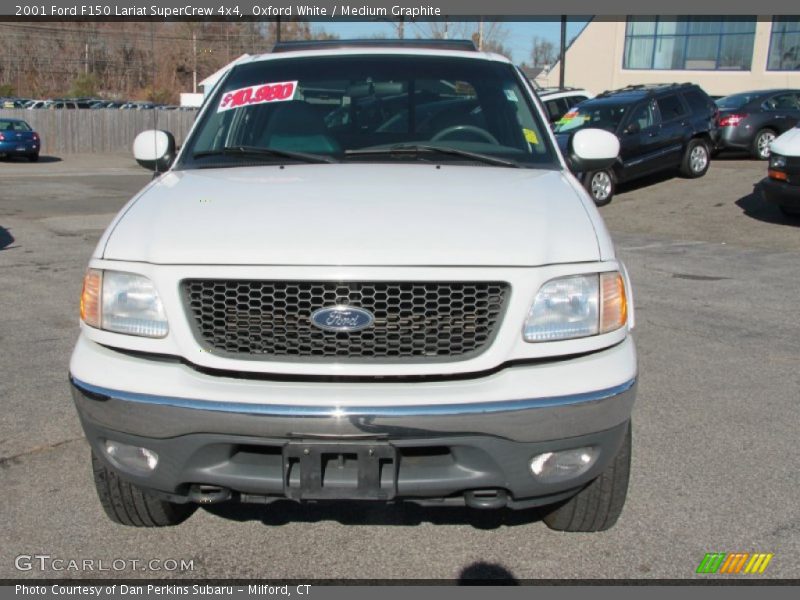 Oxford White / Medium Graphite 2001 Ford F150 Lariat SuperCrew 4x4