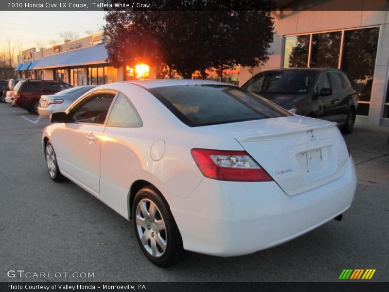 Taffeta White / Gray 2010 Honda Civic LX Coupe