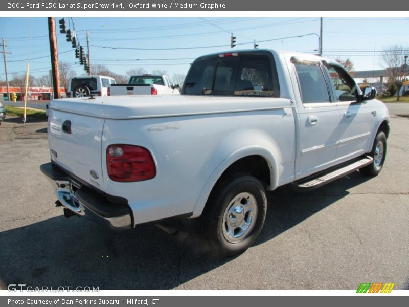 Oxford White / Medium Graphite 2001 Ford F150 Lariat SuperCrew 4x4