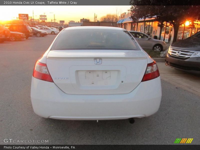 Taffeta White / Gray 2010 Honda Civic LX Coupe