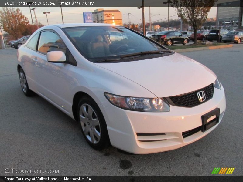 Taffeta White / Gray 2010 Honda Civic LX Coupe