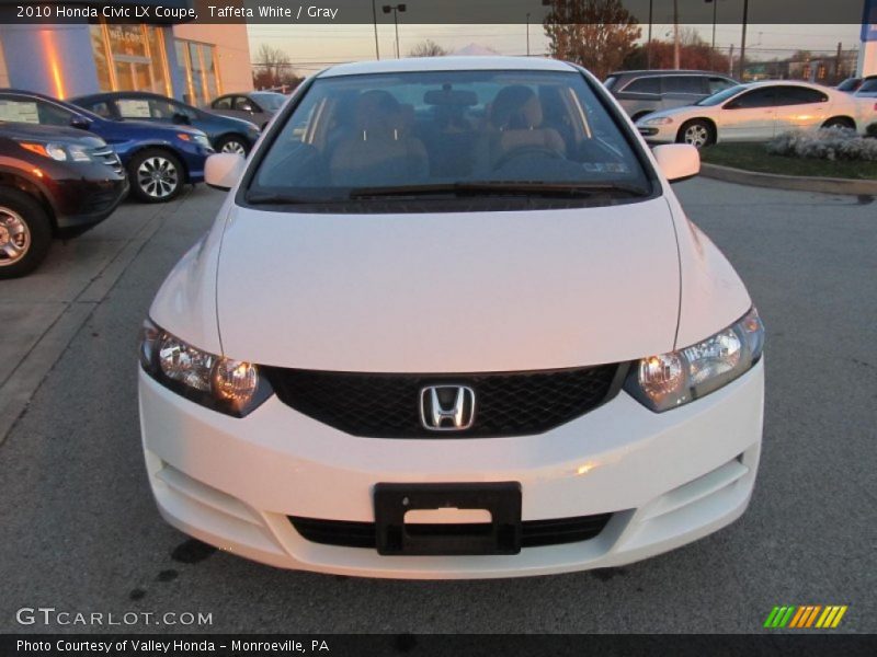 Taffeta White / Gray 2010 Honda Civic LX Coupe