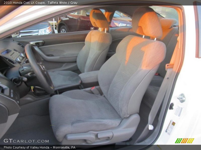 Taffeta White / Gray 2010 Honda Civic LX Coupe