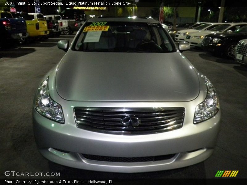 Liquid Platinum Metallic / Stone Gray 2007 Infiniti G 35 S Sport Sedan