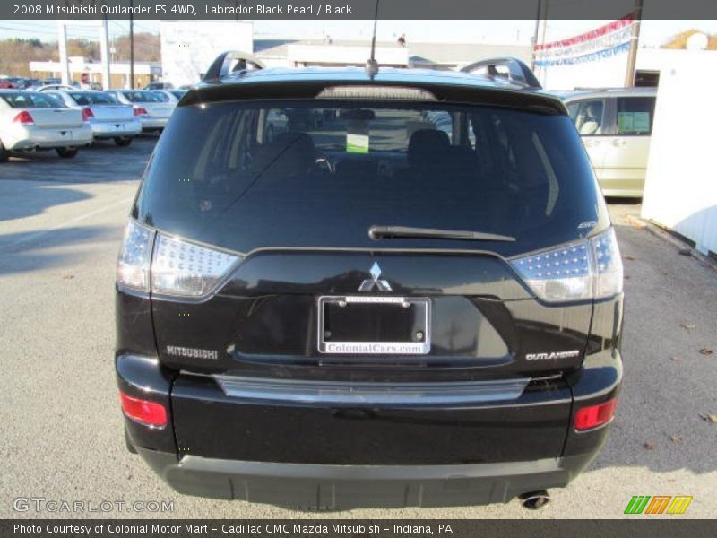 Labrador Black Pearl / Black 2008 Mitsubishi Outlander ES 4WD
