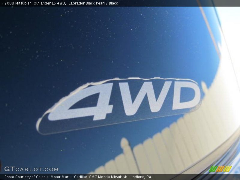 Labrador Black Pearl / Black 2008 Mitsubishi Outlander ES 4WD