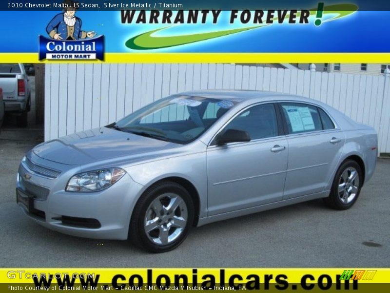 Silver Ice Metallic / Titanium 2010 Chevrolet Malibu LS Sedan