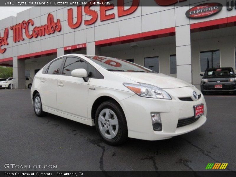 Blizzard White Pearl / Misty Gray 2011 Toyota Prius Hybrid I