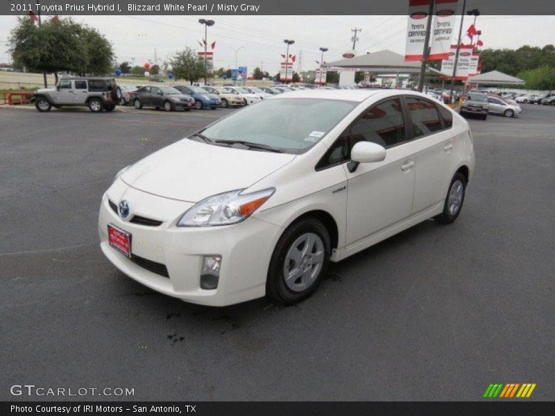 Blizzard White Pearl / Misty Gray 2011 Toyota Prius Hybrid I