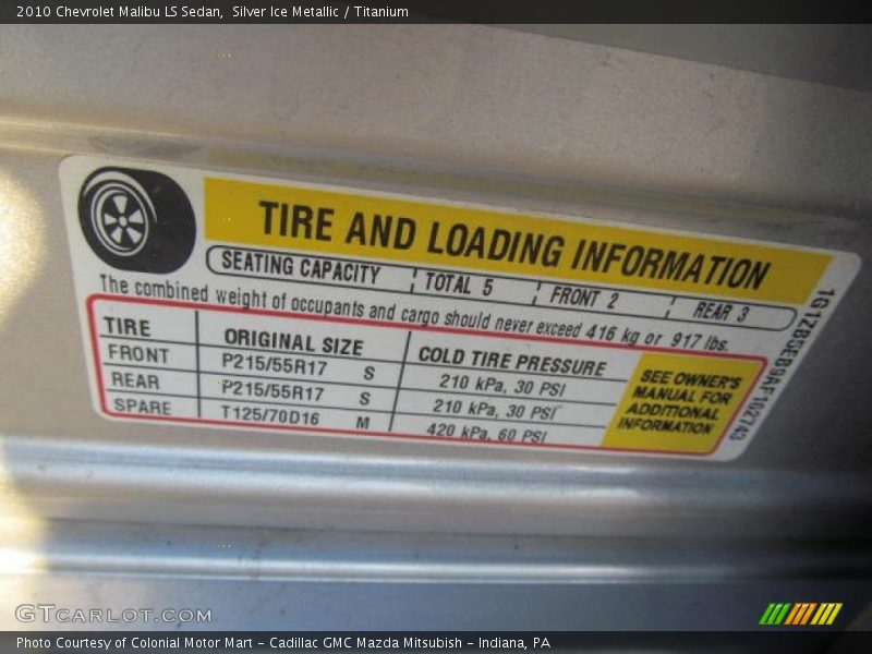 Silver Ice Metallic / Titanium 2010 Chevrolet Malibu LS Sedan