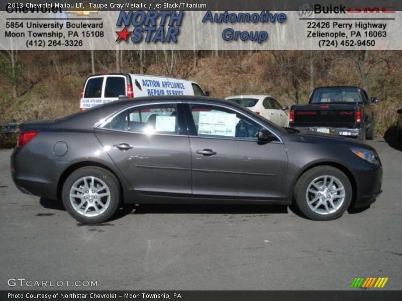 Taupe Gray Metallic / Jet Black/Titanium 2013 Chevrolet Malibu LT